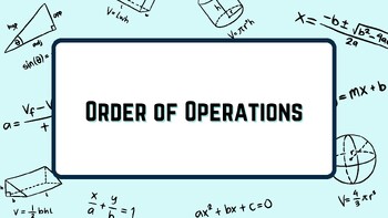 Preview of Order of Operations Lessons & Unit