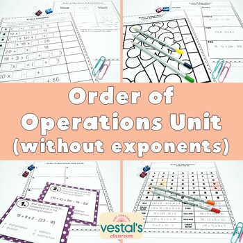 Preview of Order of Operations Lessons Without Exponents (Math SOL 5.CE.4)