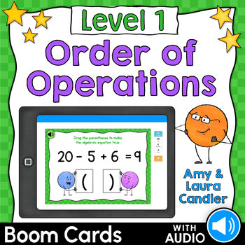 Preview of Order of Operations Level 1 Boom Cards with Audio
