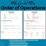Order of Operations | Math Guided Notes | PEMDAS | Numerical Expressions | Math