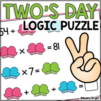Preview of Twos Day 2s Day Math Logic Puzzles Early Finishers Activities 