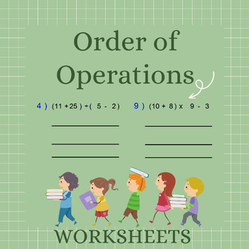 Preview of Order of Operations Math PEMDAS Practice: Activities Worksheets + Answers