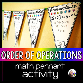 Preview of Order of Operations Math Pennant Activity