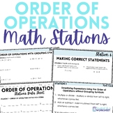 Order of Operations Middle School Math Stations | Math Centers