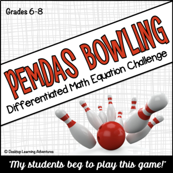 Preview of Order of Operations Math Strategy Computation Bowling Game