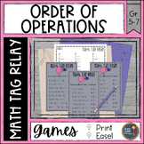 Order of Operations Math Tag Relay