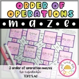 Order of Operations Maze 5.4F