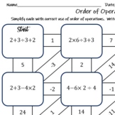 Maze | Order of Operations Maze