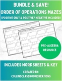 Order of Operations Maze Bundle