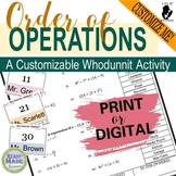 Order of Operations Mystery Activity Scavenger Hunt Print 