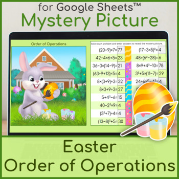 Preview of Order of Operations | Mystery Picture Easter Bunny