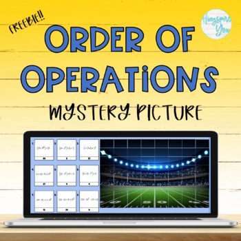 Preview of Order of Operations Mystery Picture Self-Checking Google Sheets-Sports Theme!