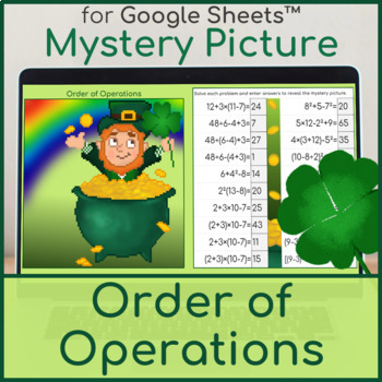 Preview of Order of Operations | Mystery Picture | St. Patrick's Day