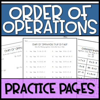 Preview of Order of Operations - No Exponents
