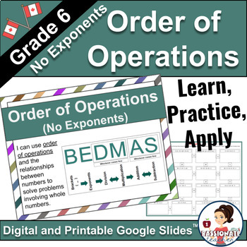 Preview of Order of Operations No Exponents | BEDMAS | PEDMAS | Lesson and Activities