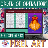 Order of Operations Christmas 5th Math Winter Pixel Art | 