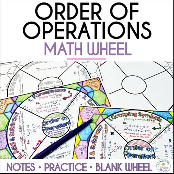Preview of Order of Operations Guided Notes 6th Grade Math Doodle Wheel