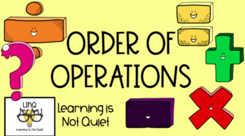 Preview of Order of Operations (Notes, Slideshow, Practice, Exit Ticket) 5.OA.A.1