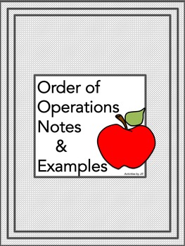 Preview of Order of Operations Notes and Examples