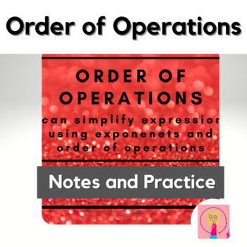 Preview of Order of Operations Notes and Practice Problems PEMDAS - Special Education