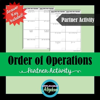 Preview of Order of Operations - Numerical Expressions - Partner Activity
