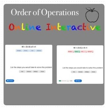 Preview of Order of Operations Online Interactive