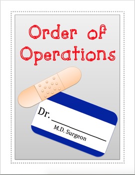 Preview of Order of Operations Operating Room (Editable)