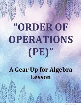 Preview of Order of Operations (PE)