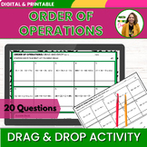Order of Operations, PEMDAS- 6th Grade Math Digital Drag and Drop