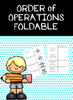 Preview of Order of Operations PEMDAS Foldable with Examples