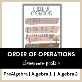 Preview of Order of Operations (PEMDAS) - Math Classroom Poster