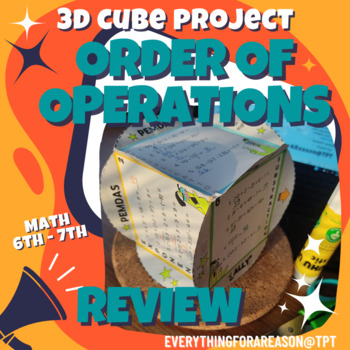Preview of Order of Operations- PEMDAS Unit Review - 3D Cube Project
