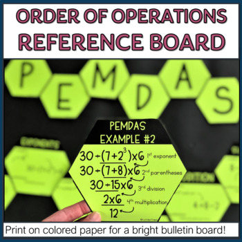 Preview of Order of Operations PEMDAS or GEMS Reference Bulletin Board Posters