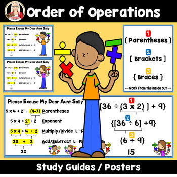 Preview of Order of Operations PEMDAS parentheses, brackets, braces