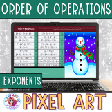Order of Operations Christmas Math Pixel Art |  Parenthese