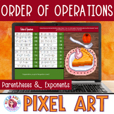 Order of Operations | Parentheses and Exponents Thanksgivi