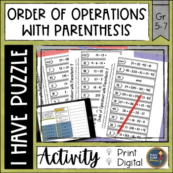 Math Scavenger Hunt: Parenthesis, Brackets, and Braces: Order of