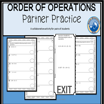 Preview of Using Order of Operations Partner Practice