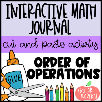 Preview of Order of Operations - 'Please Excuse My Dear Aunt Sally' Cut & Paste Activity