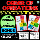Order of Operations Poster Set (with PEMDAS or GEMDAS) and