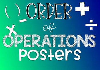 Preview of Order of Operations Posters { BODMAS / BOMDAS }