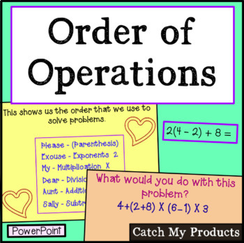 Preview of Order of Operations PEMDAS