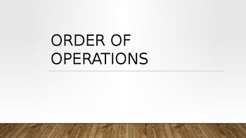 Preview of Order of Operations PowerPoint