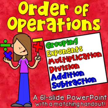 Preview of Order of Operations PowerPoint Lesson with Practice Exercises