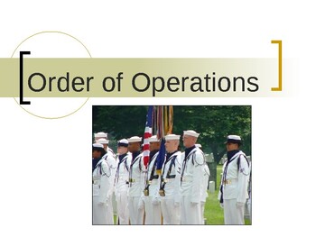 Preview of Order of Operations Powerpoint