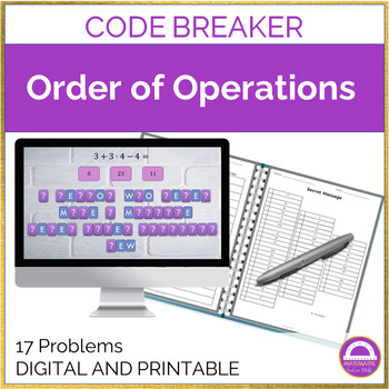 Preview of Order of Operations Practice Code Breaker | Math Activity