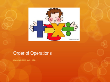 Preview of Order of Operations Presentation - 5.OA.1