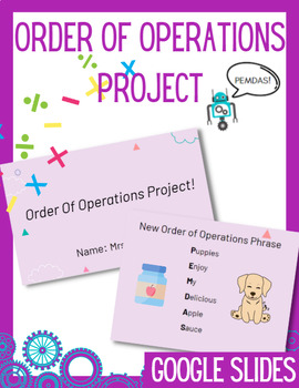 Preview of Order of Operations Project l PEMDAS l Digital Google Slides