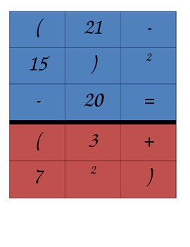 Preview of Order of Operations Puzzle