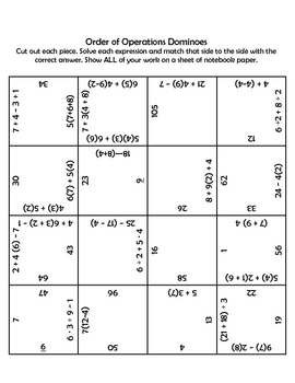 Order of Operations Puzzle by Charly Baker | Teachers Pay ...